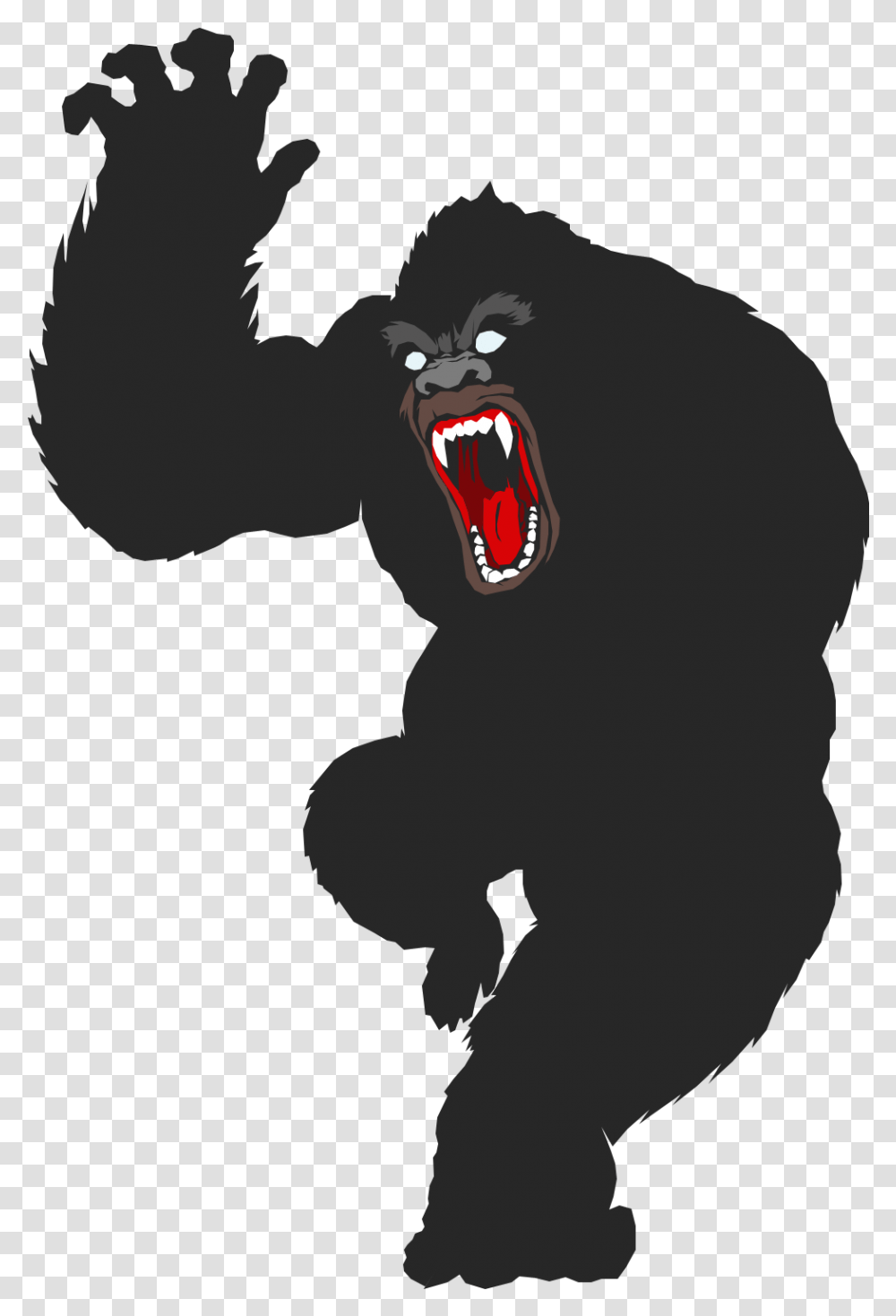 Gorilla King Kong Ape Primate Gorilla Vector Download Angry Gorilla, Wildlife, Mammal, Animal, Baboon Transparent Png