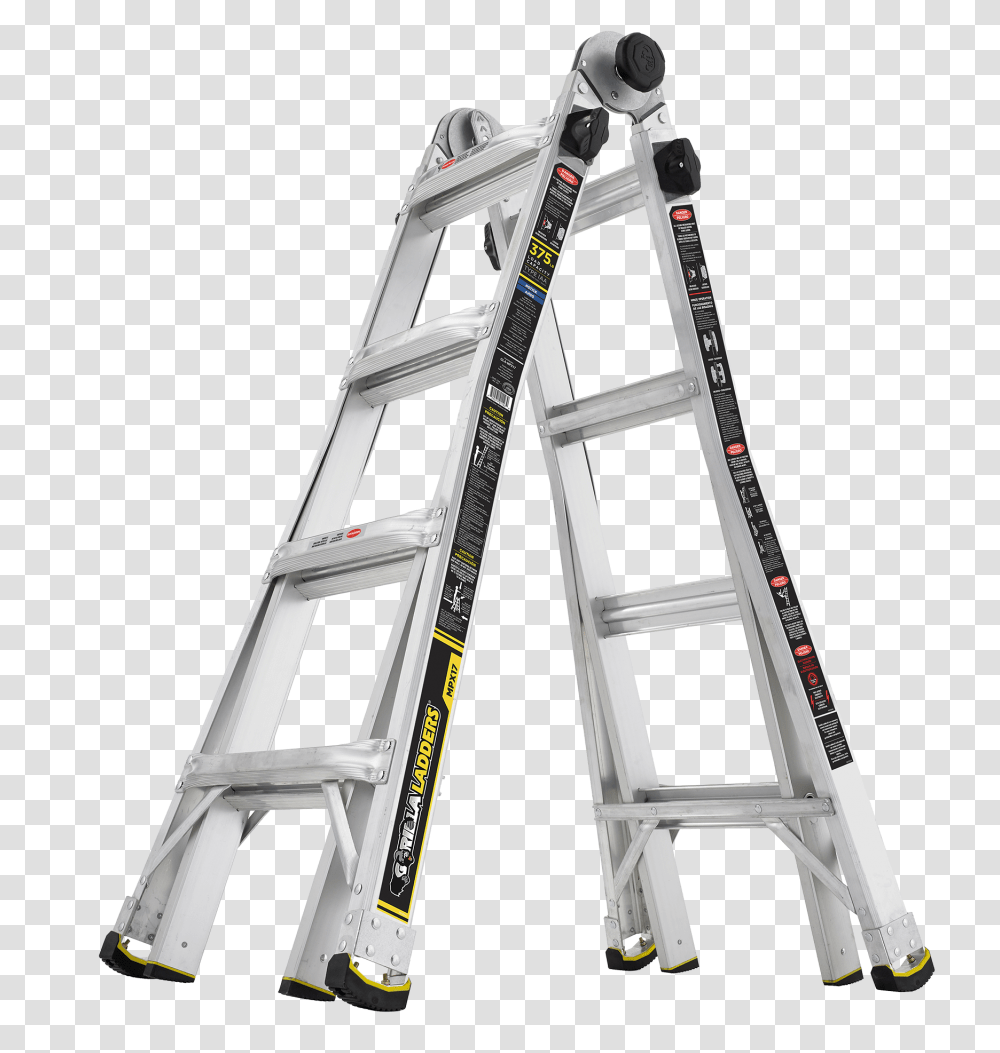 Gorilla Ladder 18 Ft, Bow, Construction, Fence, Chair Transparent Png