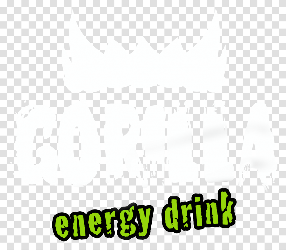 Gorilla Logo Energydrink Illustration, Text, Label, Poster, Alphabet Transparent Png