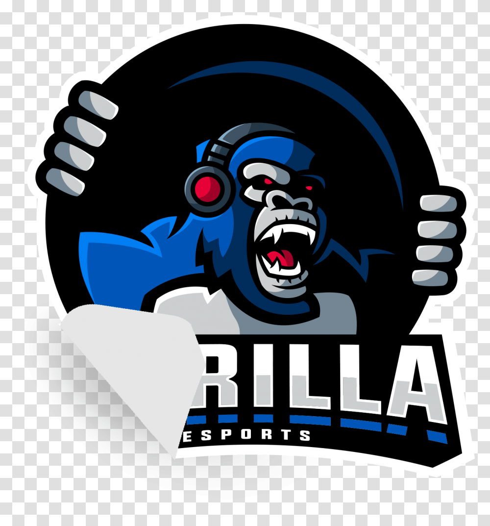 Gorilla Logo Esports Gorilla Logo, Graphics, Art, Symbol, Text Transparent Png
