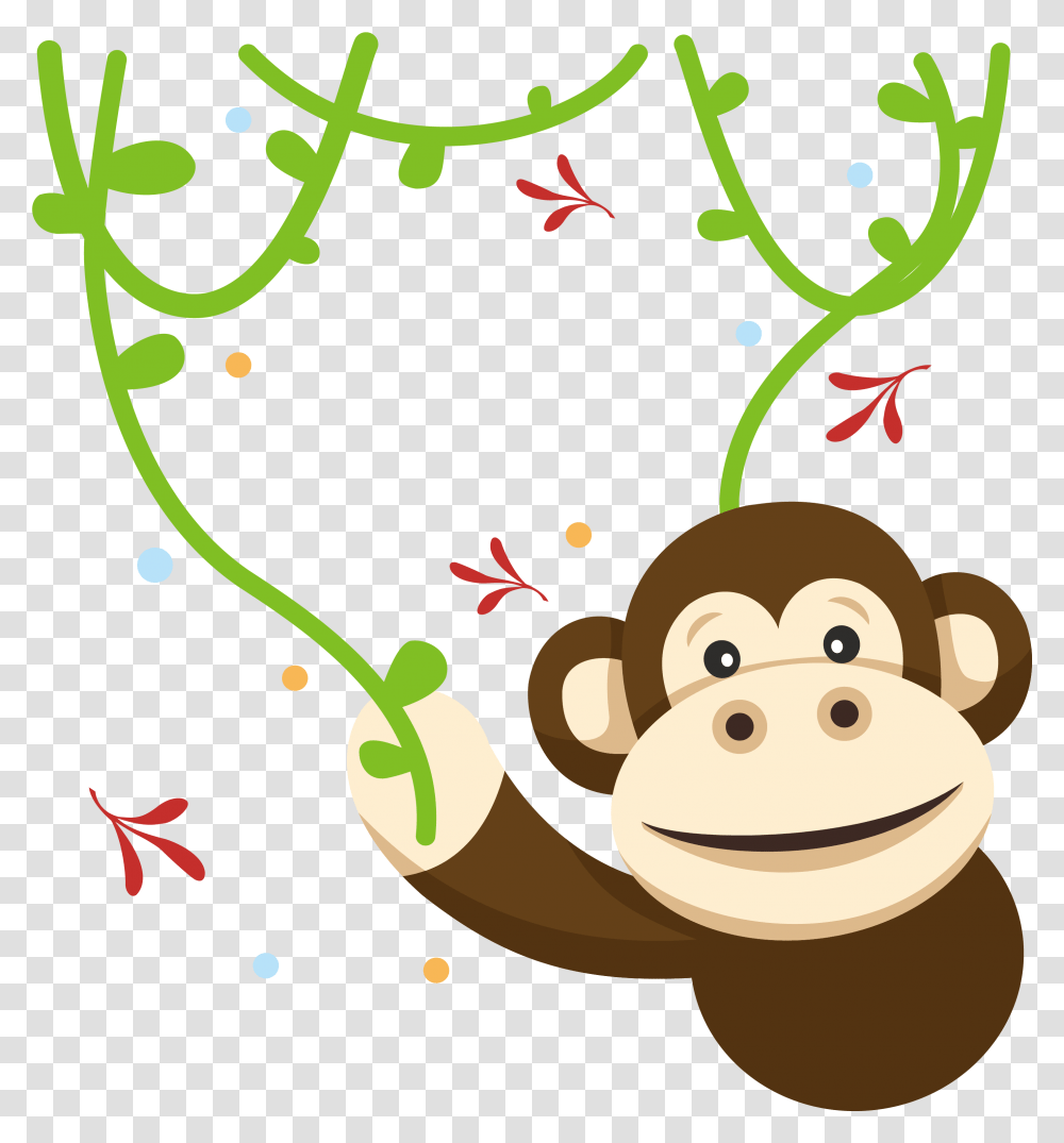 Gorilla Monkey Jungle Clip Art, Floral Design, Pattern, Envelope Transparent Png