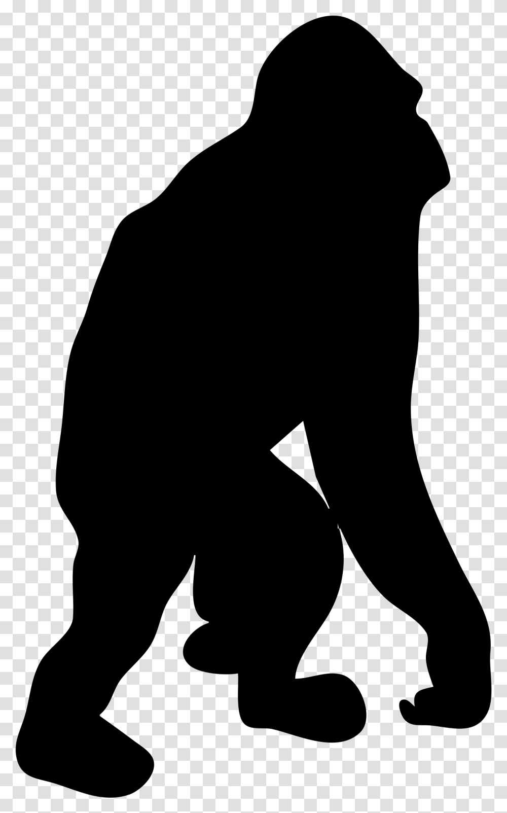 Gorilla Orangutan Silhouette Clip Art Orangutan Vector, Gray, World Of Warcraft Transparent Png