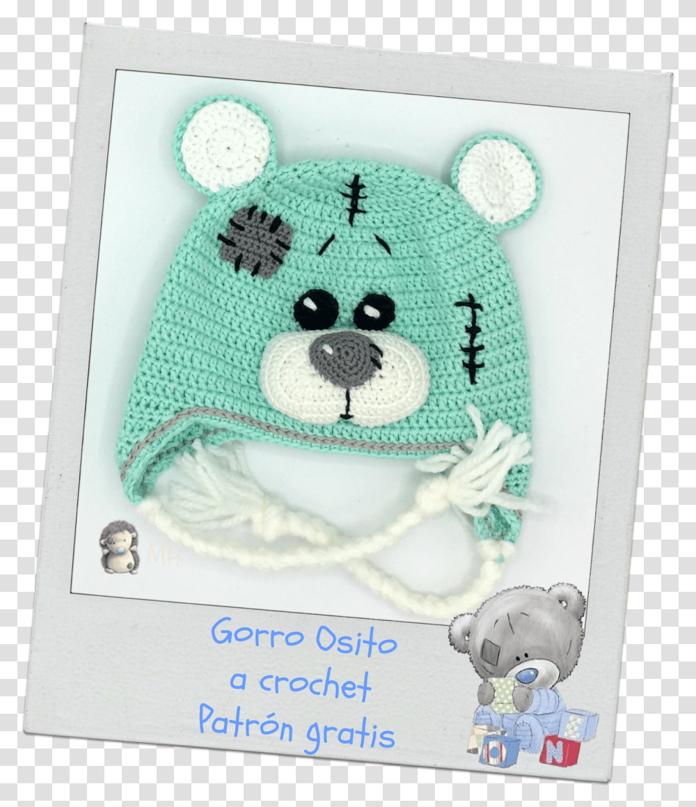 Gorro Gorras A Crochet En Color Rosado De Osito, Bonnet, Hat, Apparel Transparent Png