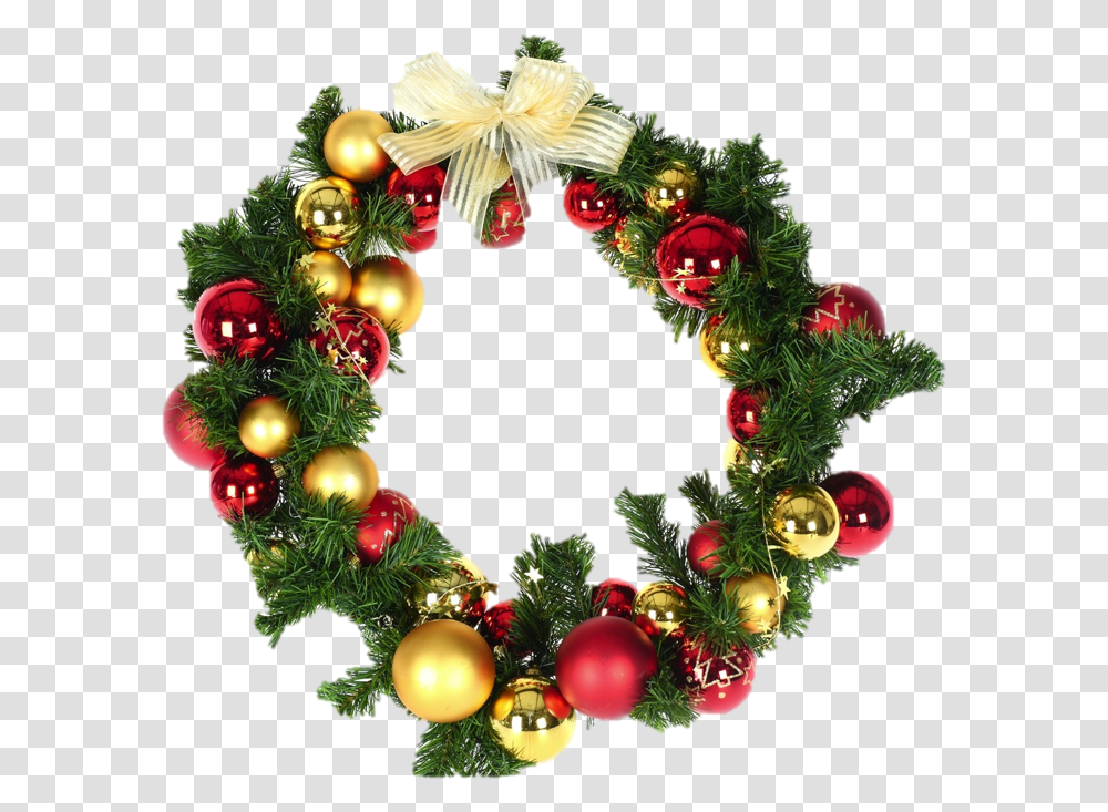 Gorros De Navidad Large Xmas Wreath, Christmas Tree, Ornament, Plant Transparent Png