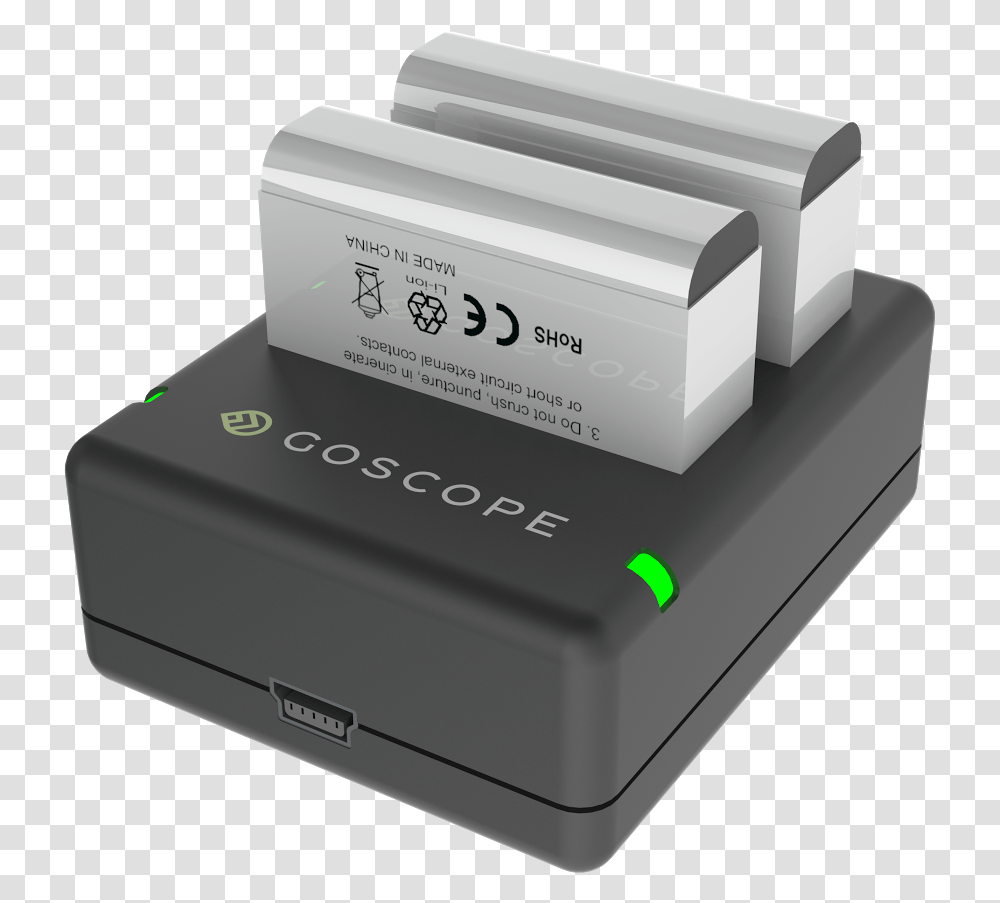 Goscope Dual Battery Charger For Gopro Hero4 Electronics, Box, Adapter Transparent Png