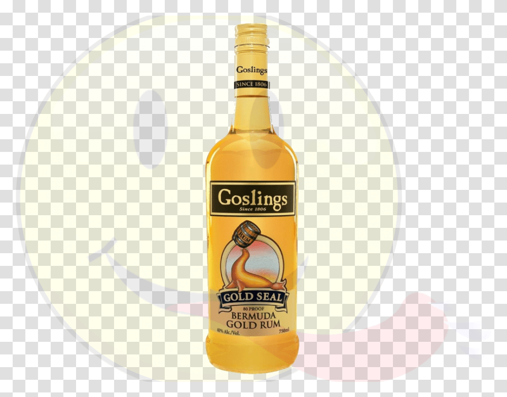 Goslings Gold Seal Gosling's Gold Rum, Label, Alcohol, Beverage Transparent Png