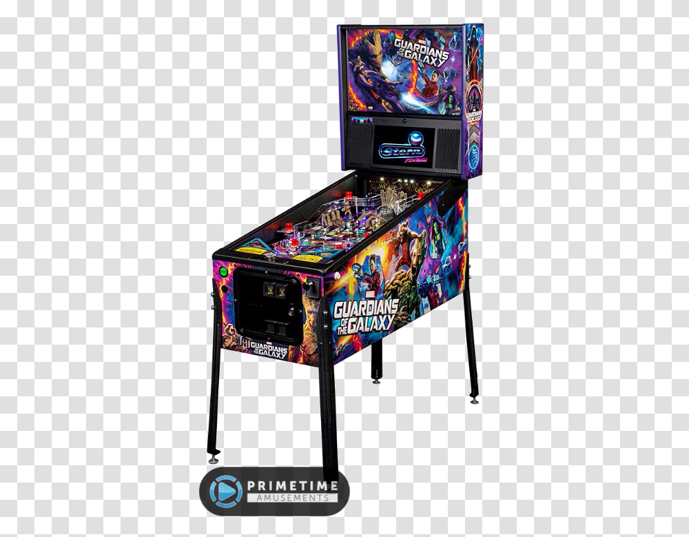 Gotg Premium Guardians Of The Galaxy Pinball Machine, Arcade Game Machine, Monitor, Screen, Electronics Transparent Png