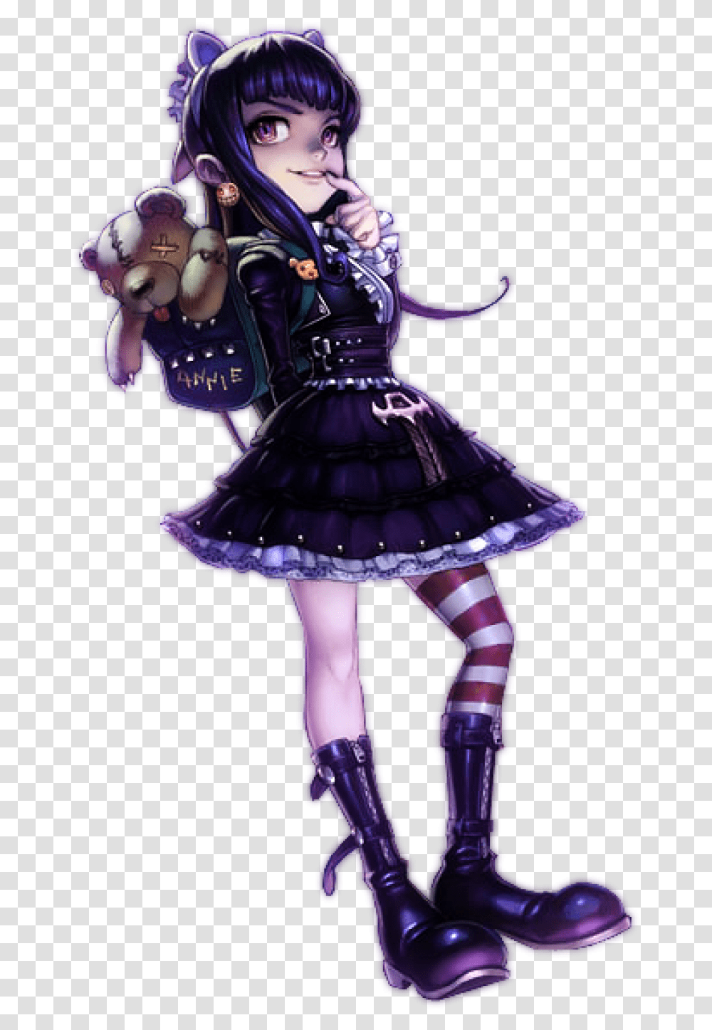 Goth Annie Skin Image League Of Legends Annie Goth, Costume, Person, Clothing, Leisure Activities Transparent Png