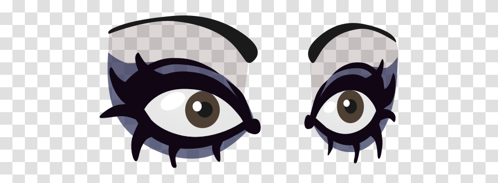 Goth Eyes Gothic Eyes Cartoon, Apparel, Hat Transparent Png