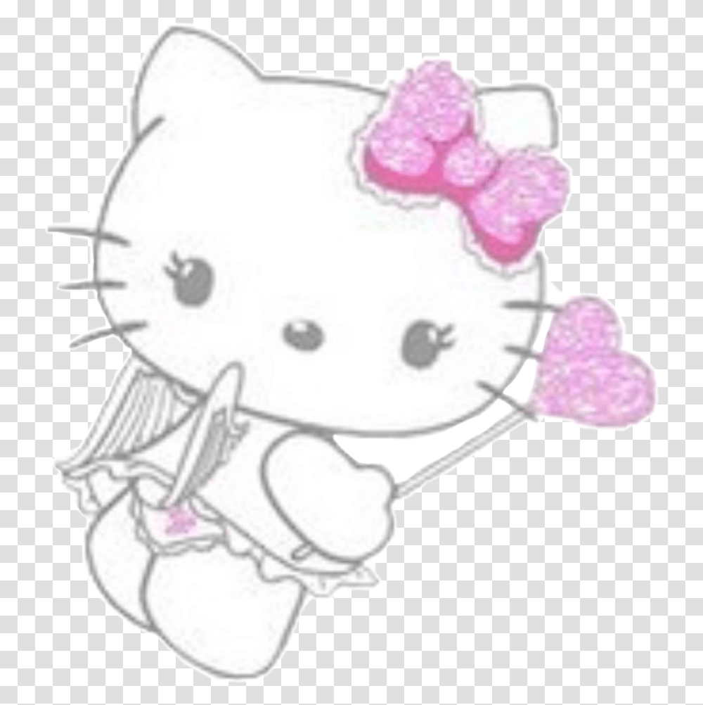 Goth Grunge Edgy Pastel Aesthetic Hello Kitty Angel And Devil, Plush, Toy, Cupid, Piggy Bank Transparent Png