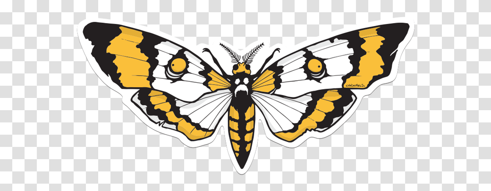 Goth Moth Sticker American Painted Lady, Wasp, Bee, Insect, Invertebrate Transparent Png