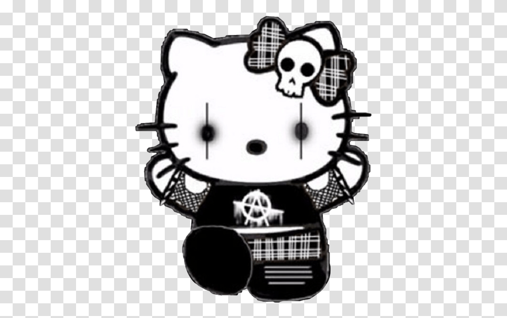 Goth Punk Hellokitty Hello Kitty Sticker By Bby B Hello Kitty Emo, Wall Clock, Leisure Activities, Analog Clock, Guitar Transparent Png