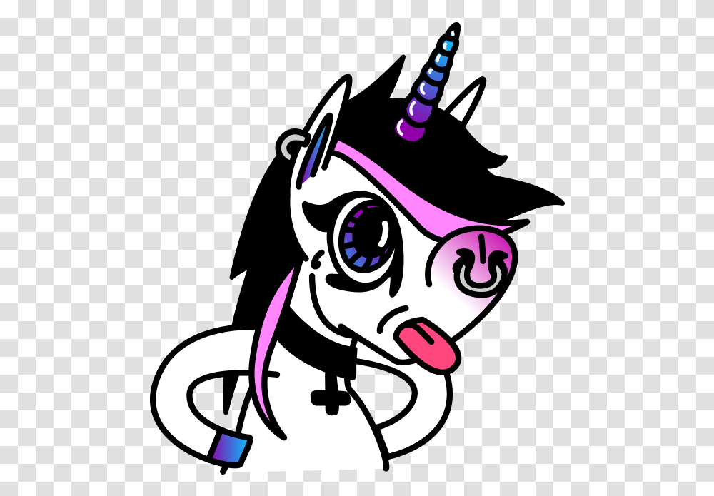 Goth Unicorns - Artist Franky Aguilar Unicorn Vector, Performer, Mouth, Lip, Graphics Transparent Png