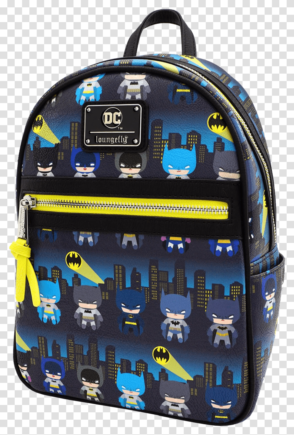 Gotham City Chibi Print Mini Backpack Image Loungefly Dc Chibi Backpack, Purse, Handbag, Accessories, Accessory Transparent Png