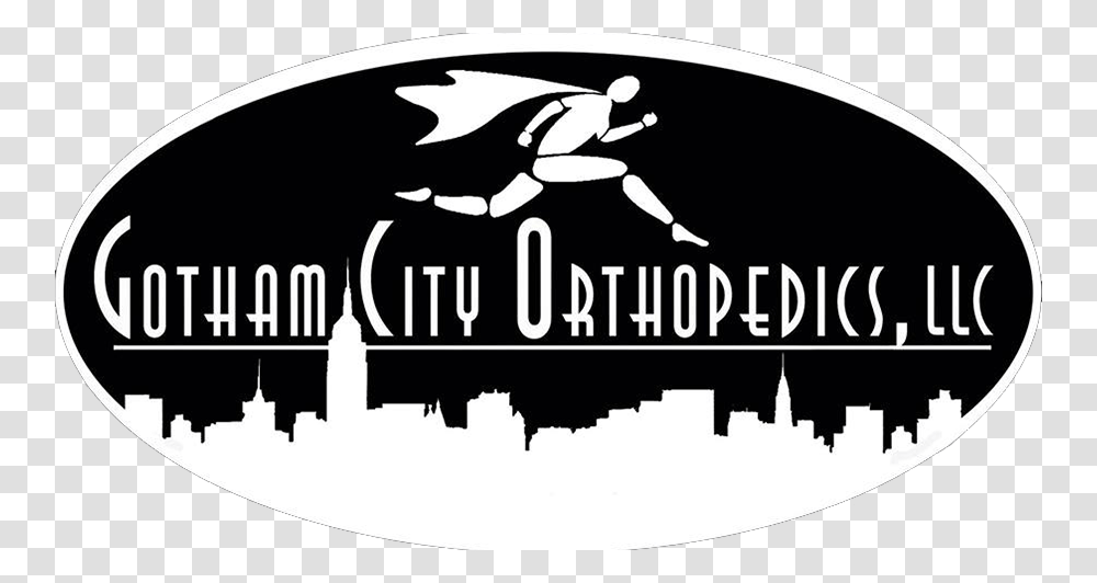 Gotham City Orthopedics New York New Jersey Graphic Design, Stencil, Vehicle, Transportation Transparent Png