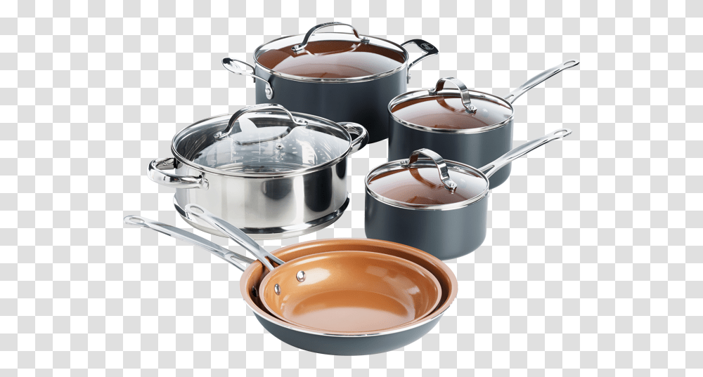 Gotham Steel Cookware SetTitle 10pc Gotham Stock Pot, Bowl, Cooker, Appliance, Mixer Transparent Png