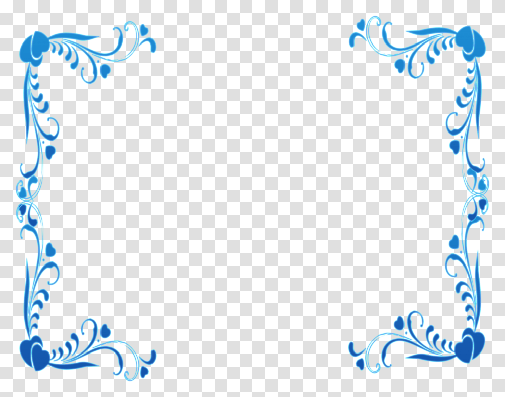 Gothic Border Simple Border Designs Blue, Floral Design, Pattern Transparent Png