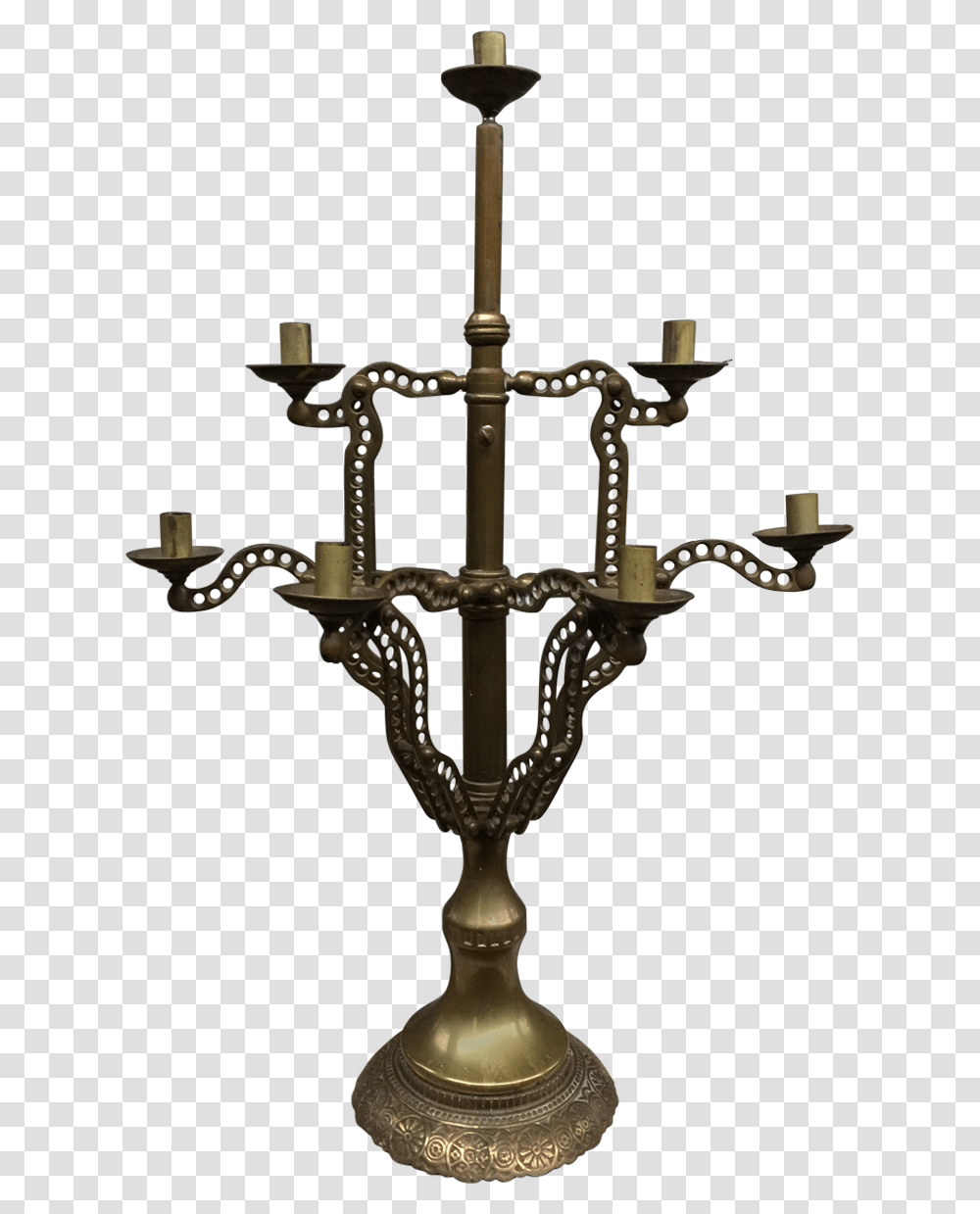 Gothic Candles Antique, Bronze, Cross, Lamp Transparent Png