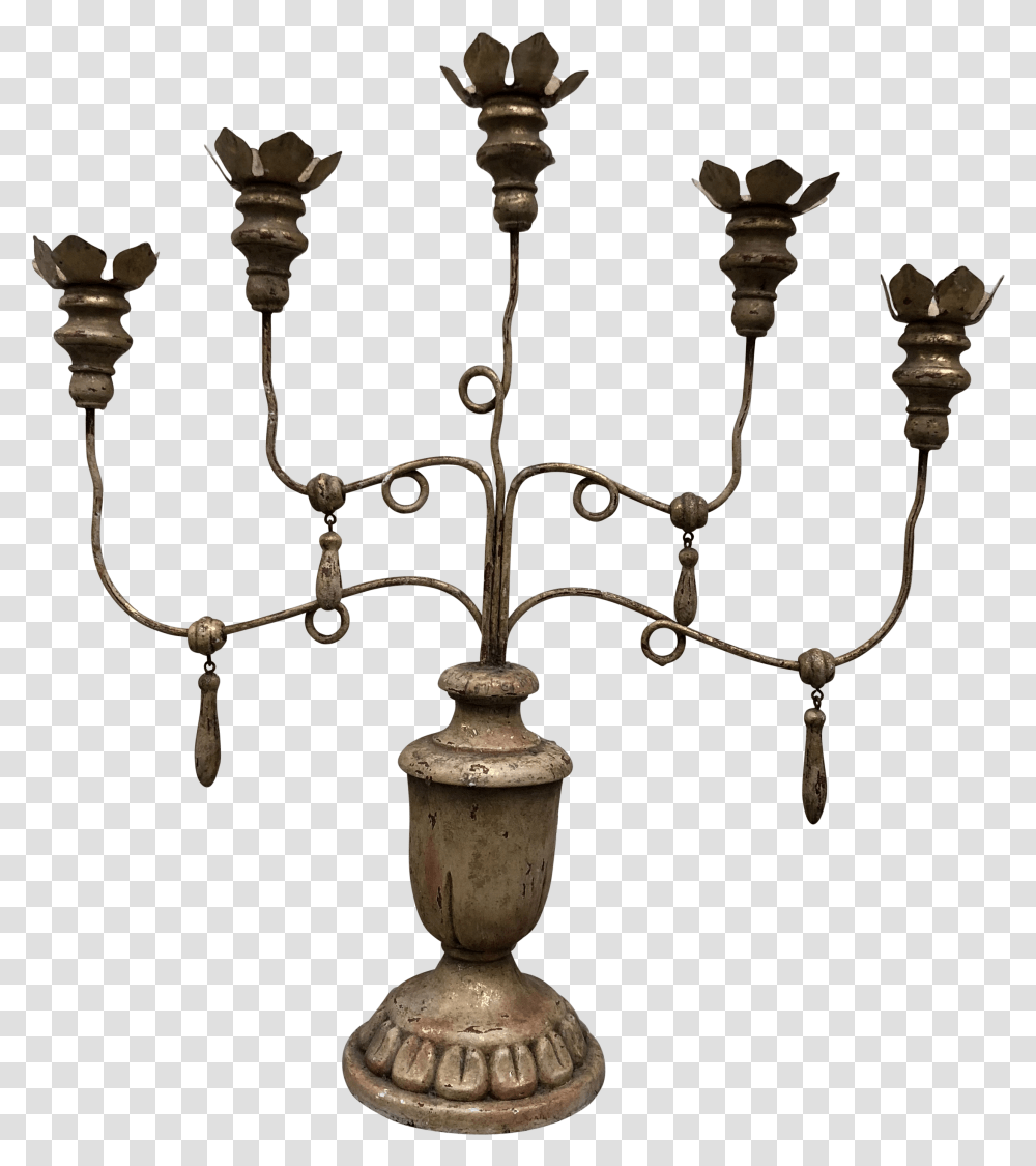 Gothic Candles Candelabra Brass, Bronze, Lamp, Chandelier, Light Fixture Transparent Png