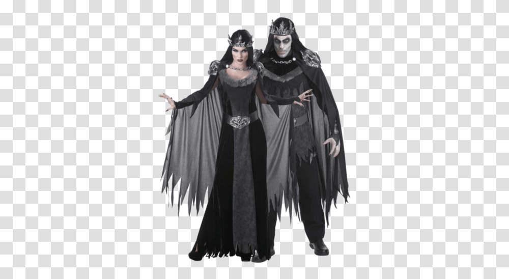 Gothic Couple Official Psds Evil King And Queen Costume, Clothing, Apparel, Fashion, Cloak Transparent Png