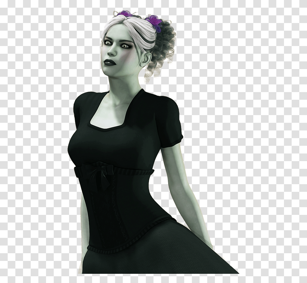 Gothic Dark Woman, Person, Dress, Mannequin Transparent Png
