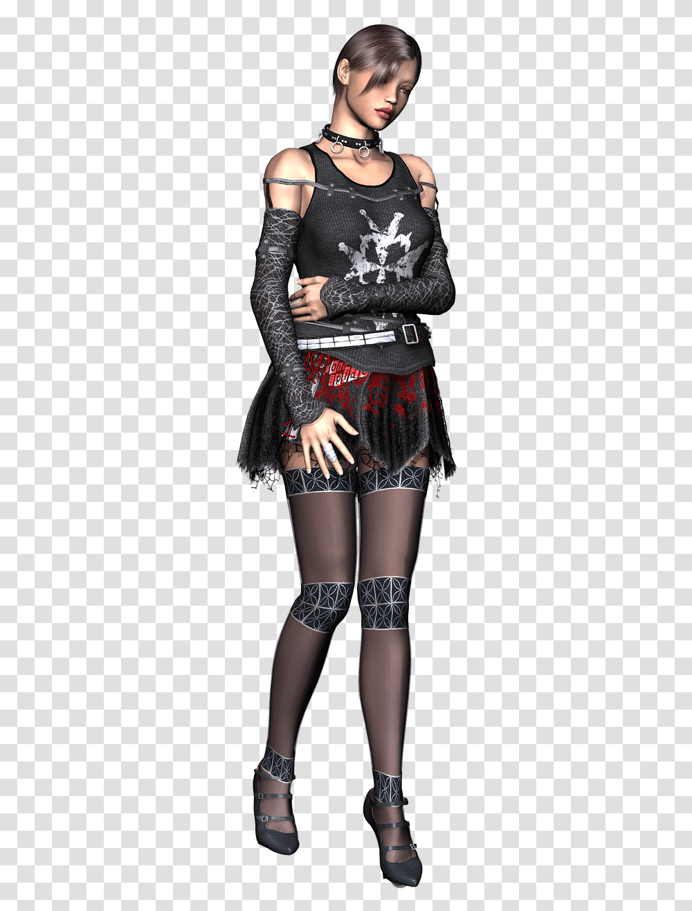 Gothic Girl 3d, Apparel, Person, Human Transparent Png