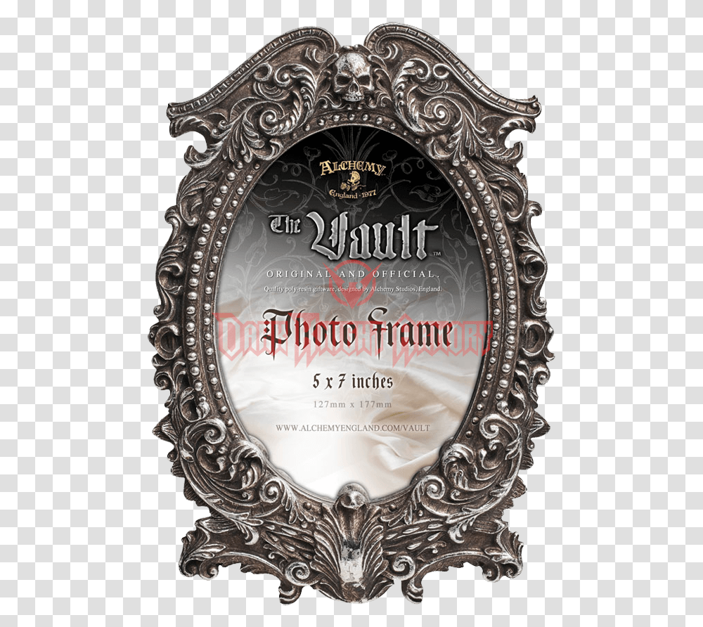 Gothic Photo Frame Download Goth Picture Frame Oval, Beverage, Drink, Label Transparent Png
