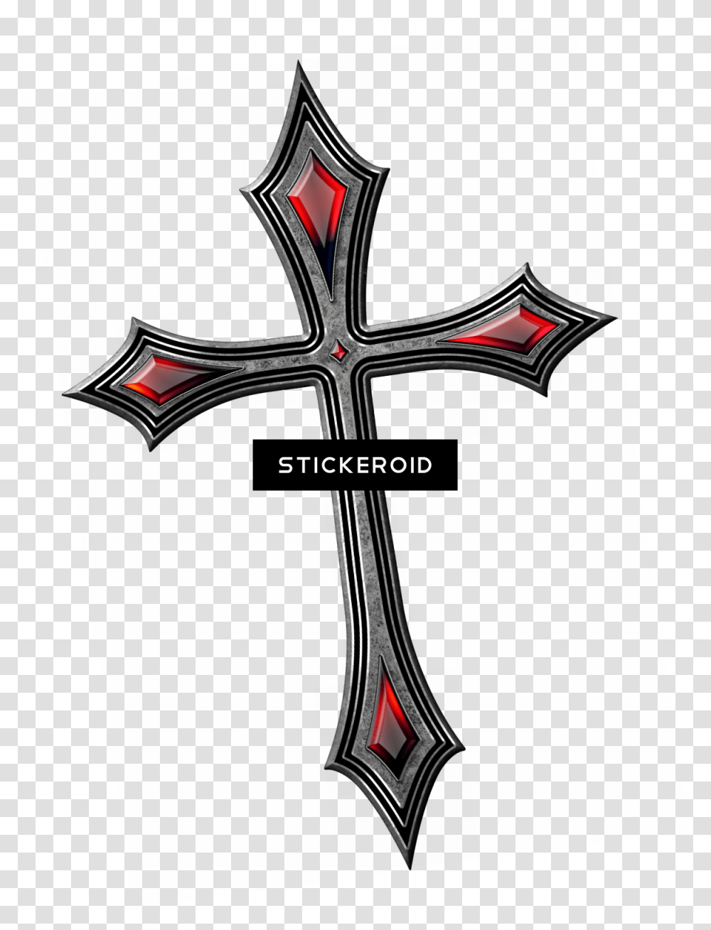 Gothic Pic Fantasy Black And White Gothic Cross, Axe, Tool, Weapon Transparent Png