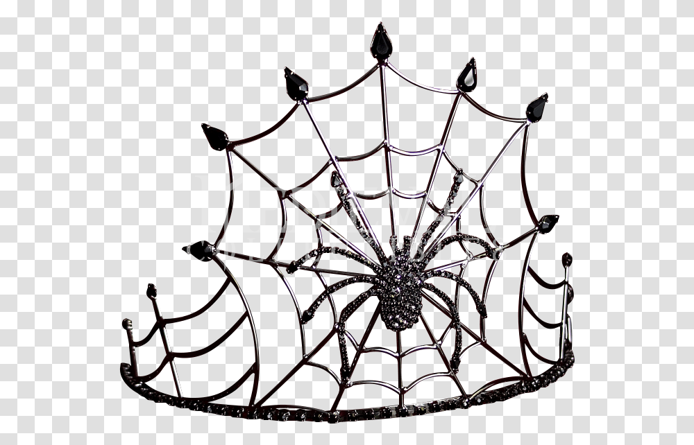 Gothic Queen Spider Crown Dark Princess Crown Spider Crown, Chandelier, Lamp Transparent Png
