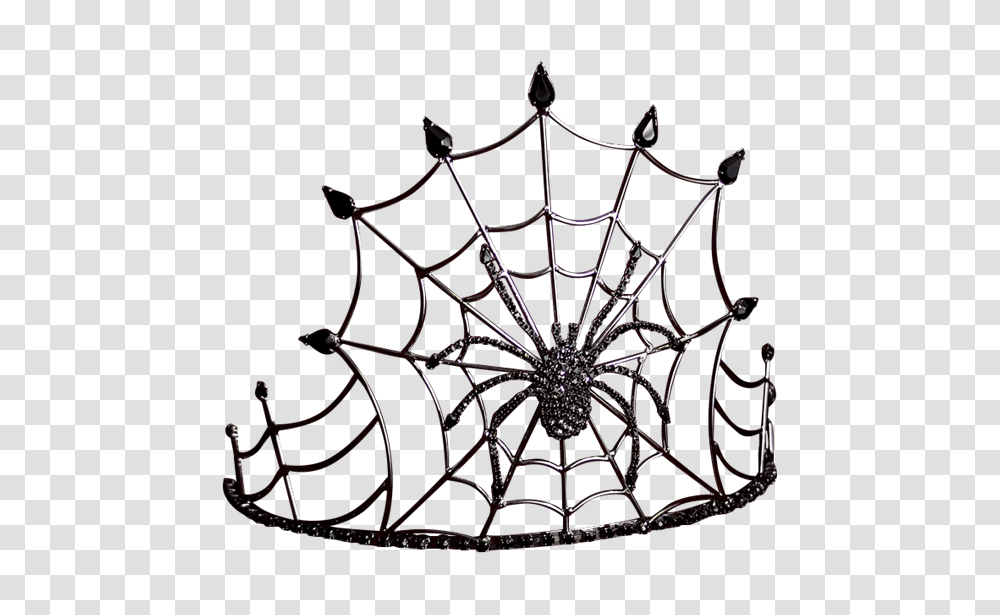 Gothic Queen Spider Crown, Spider Web, Chandelier, Lamp Transparent Png