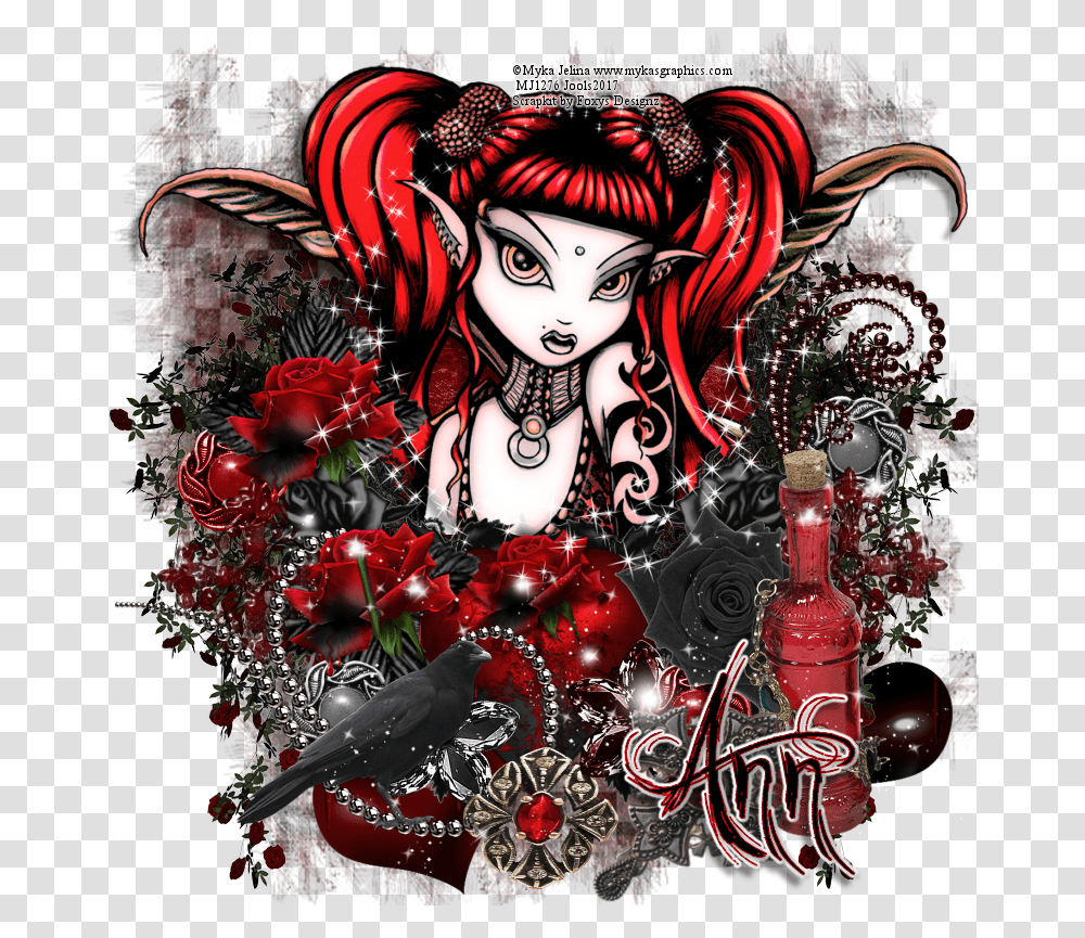 Gothic Rose, Collage, Poster Transparent Png