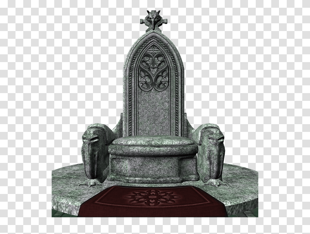 Gothic Throne Background, Furniture Transparent Png
