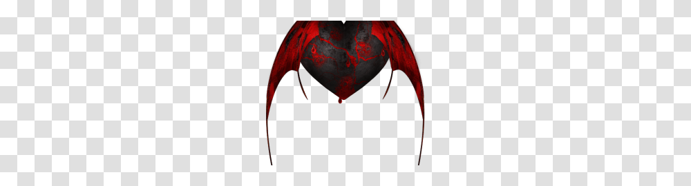 Gothic Winged Heart Image Download Heart Heart, Ornament, Person, Human, Pattern Transparent Png