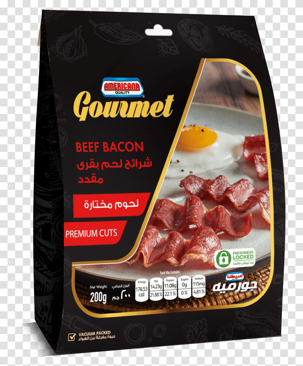 Gourmet Beef Bacon, Food, Bowl, Pork, Advertisement Transparent Png