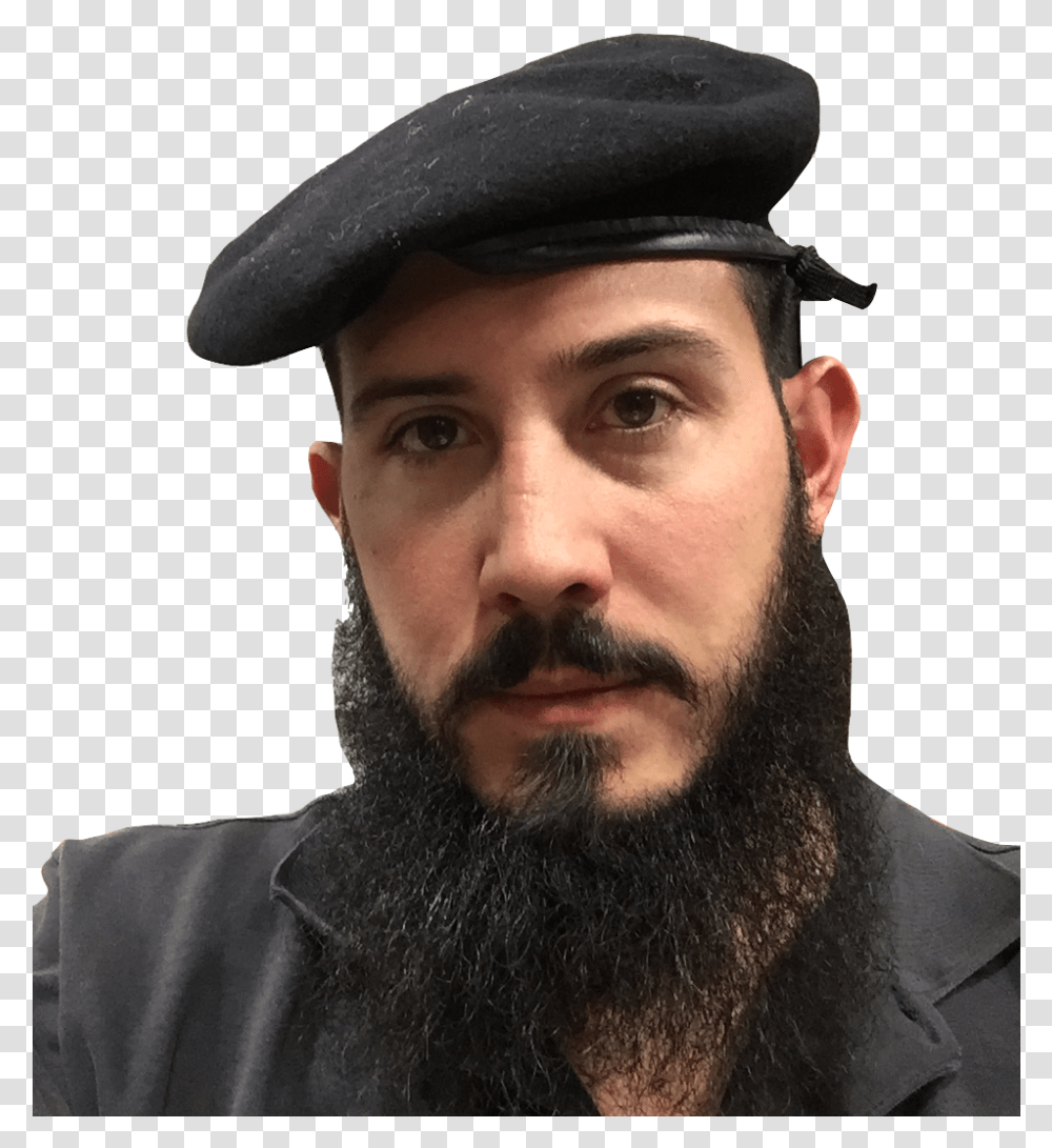 Government Issue Black Wool Beret Gentleman, Face, Person, Human, Beard Transparent Png