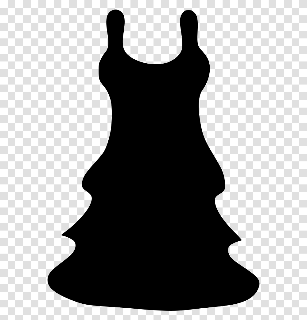Gown Prom Dress Girl Skirt Angel Icon Free Download, Silhouette, Person, Human, Stencil Transparent Png