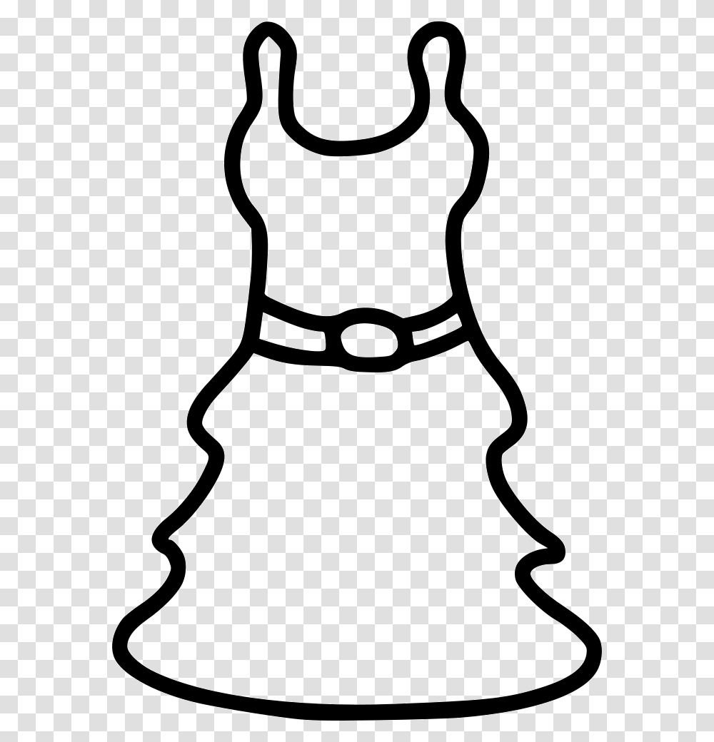 Gown Prom Dress Girl Skirt Angel Icon Free Download, Stencil, Accessories, Accessory, Belt Transparent Png