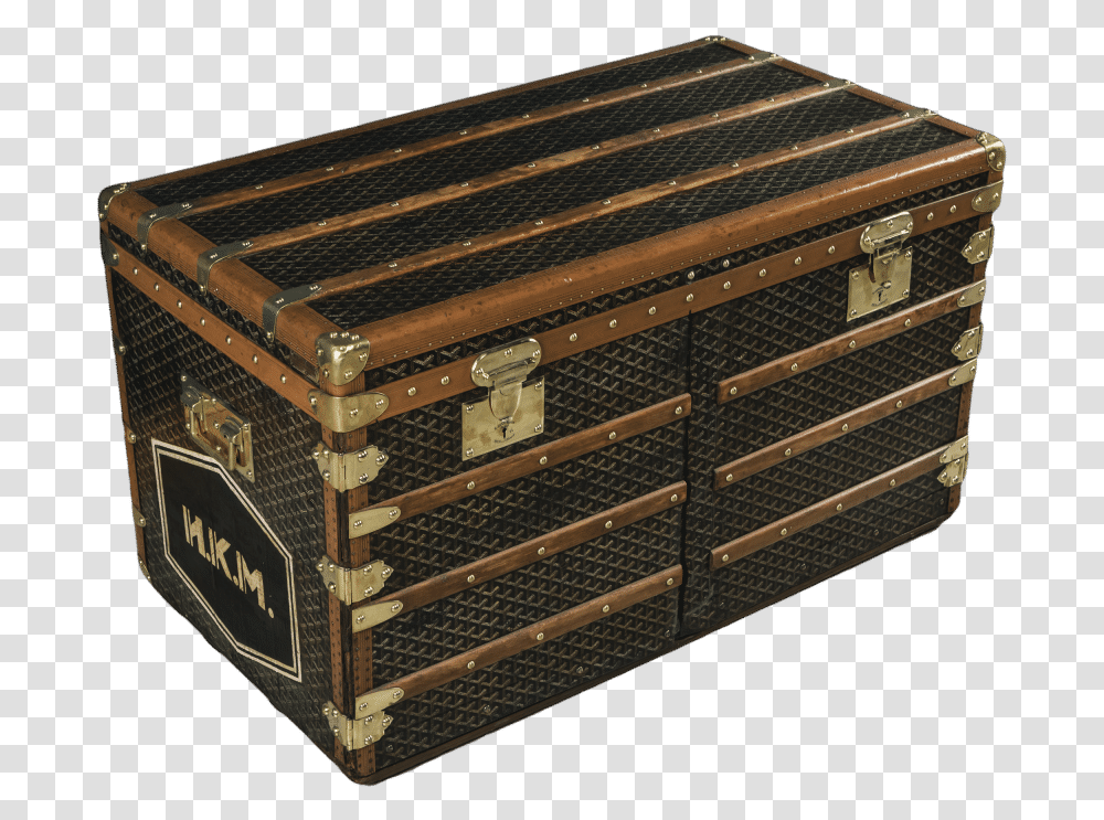 Goyard Malle Chemise Box, Treasure, Bench, Furniture, Crate Transparent Png