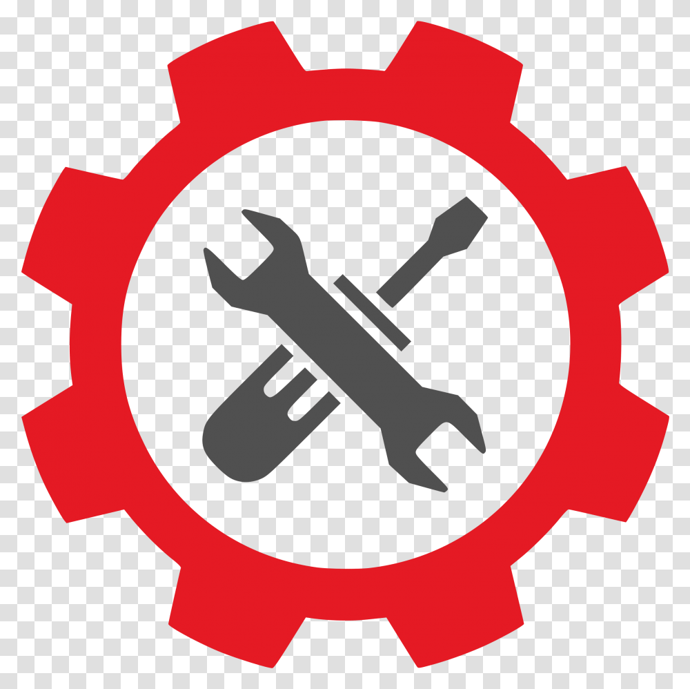 Gps Device Installation Team Red Setting Icon, Machine, Gear Transparent Png