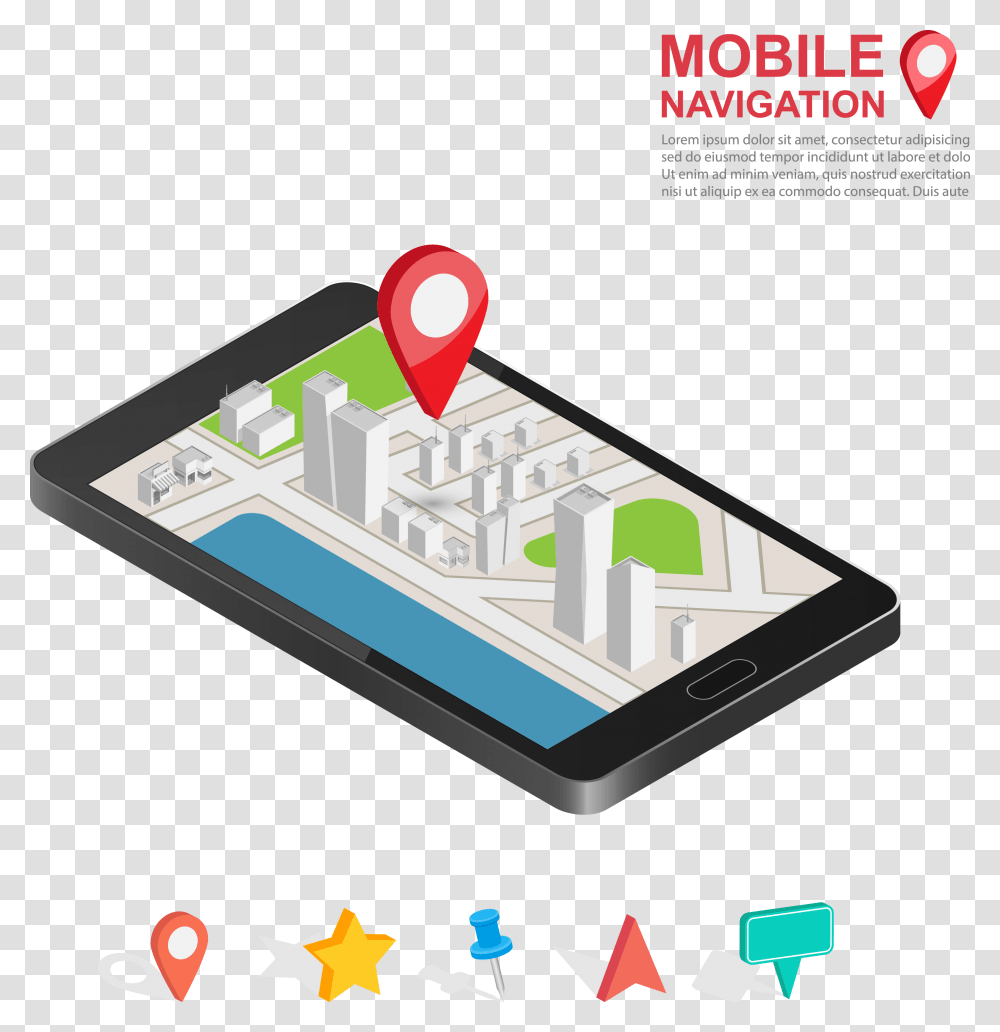 Gps Mobile Navigation Vector, Electronics, Label, Urban Transparent Png