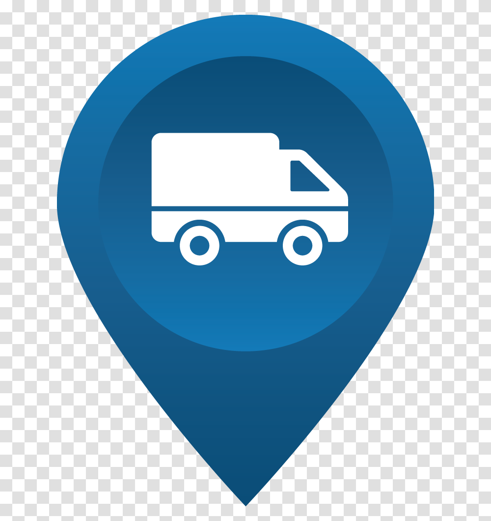 Gps Tracking Icon With Van Vehicle Tracking System Icon, Plectrum Transparent Png