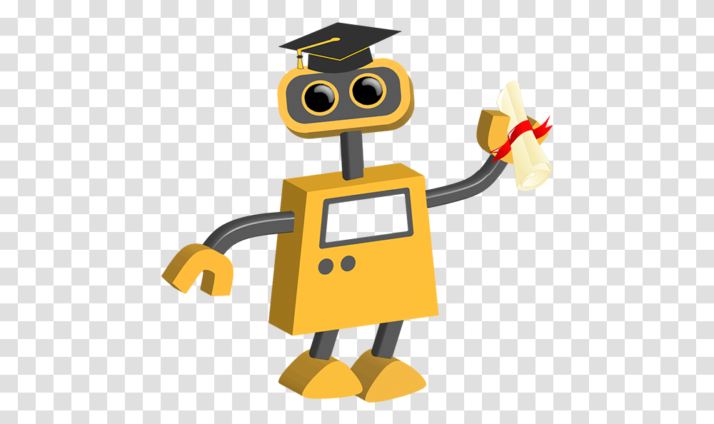 Grad Bot Robot Clipart Background, Toy Transparent Png