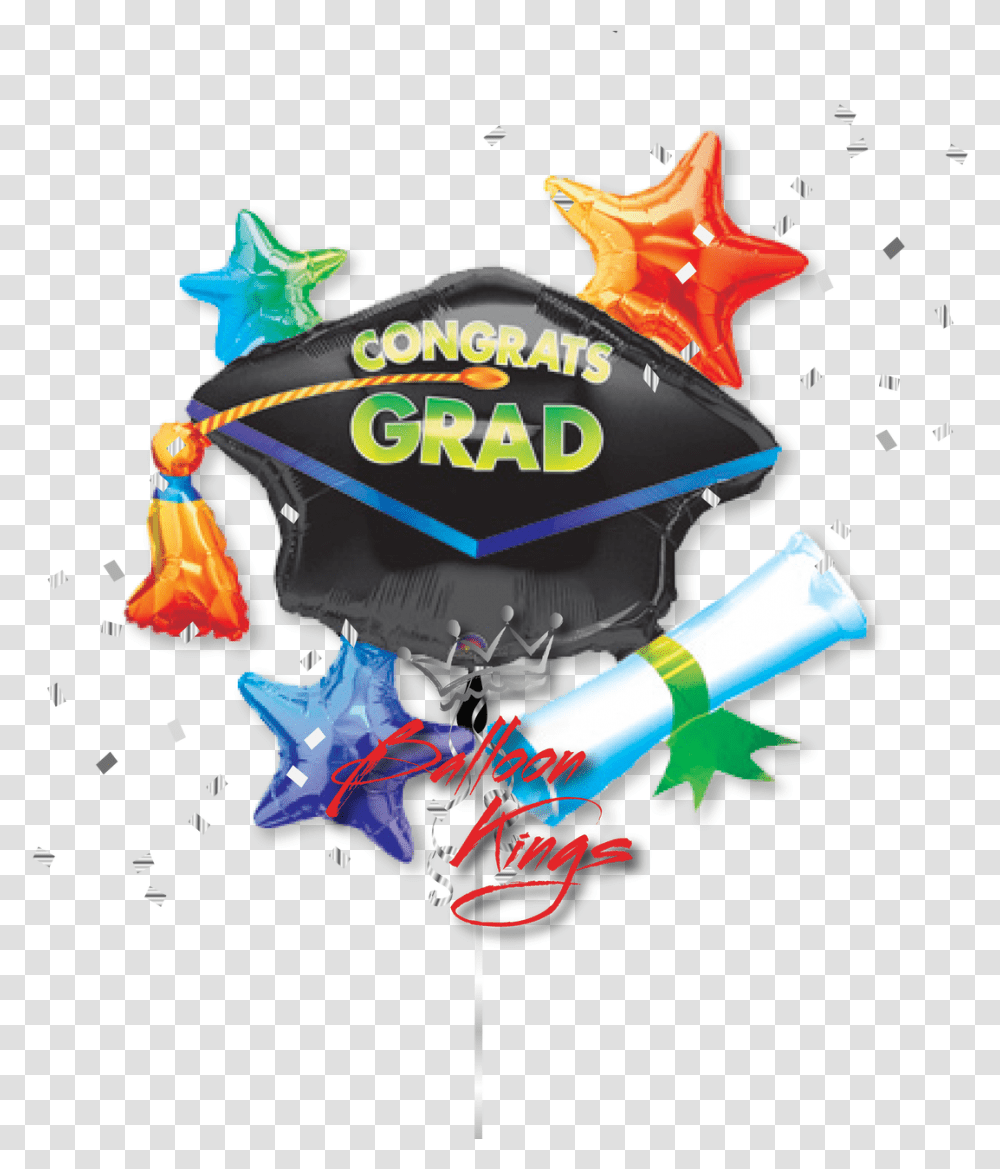 Grad Cap Cluster Balloon Transparent Png