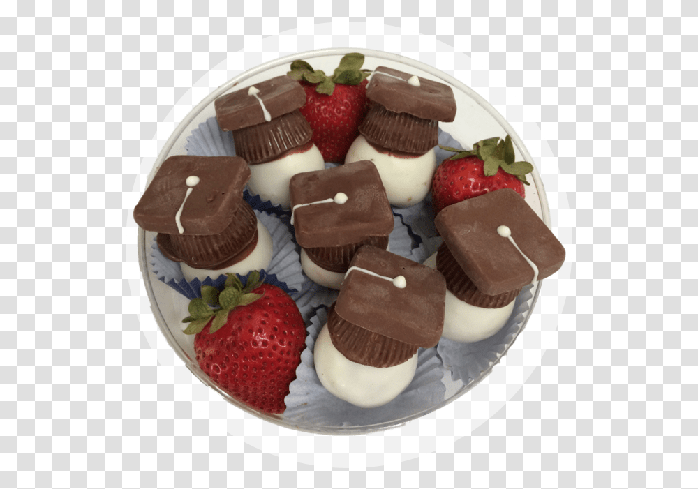 Grad Hat Berries Chocolate, Strawberry, Fruit, Plant, Food Transparent Png
