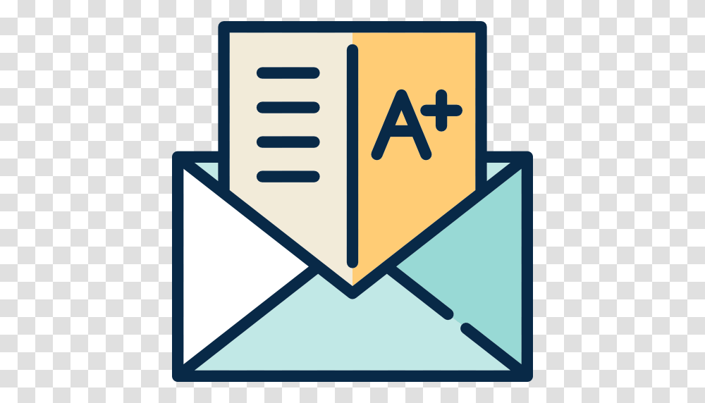 Grades Envelope Mark Exam Interface Education Icon, Mail, Airmail Transparent Png