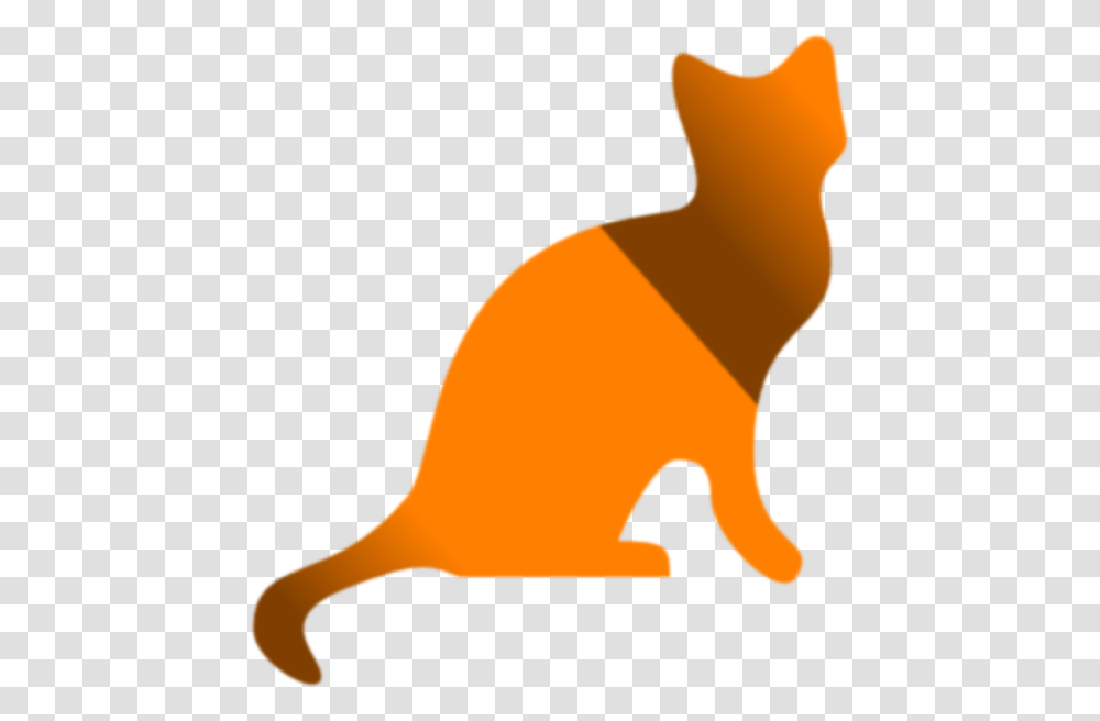 Gradient Yellow And Brown Cat Svg Clip Arts Cat Silhouette, Animal, Mammal, Pet, Kangaroo Transparent Png
