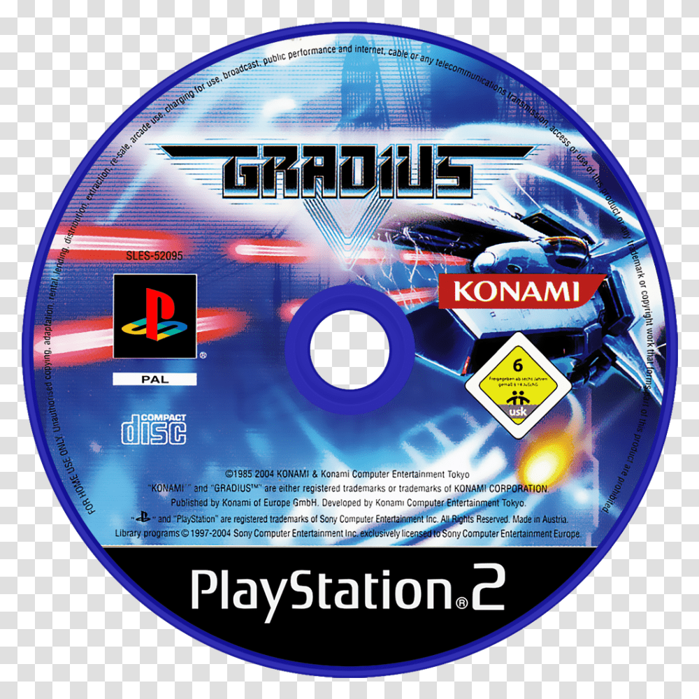 Gradius V Details Red Star Ps2 Disc, Disk, Dvd Transparent Png