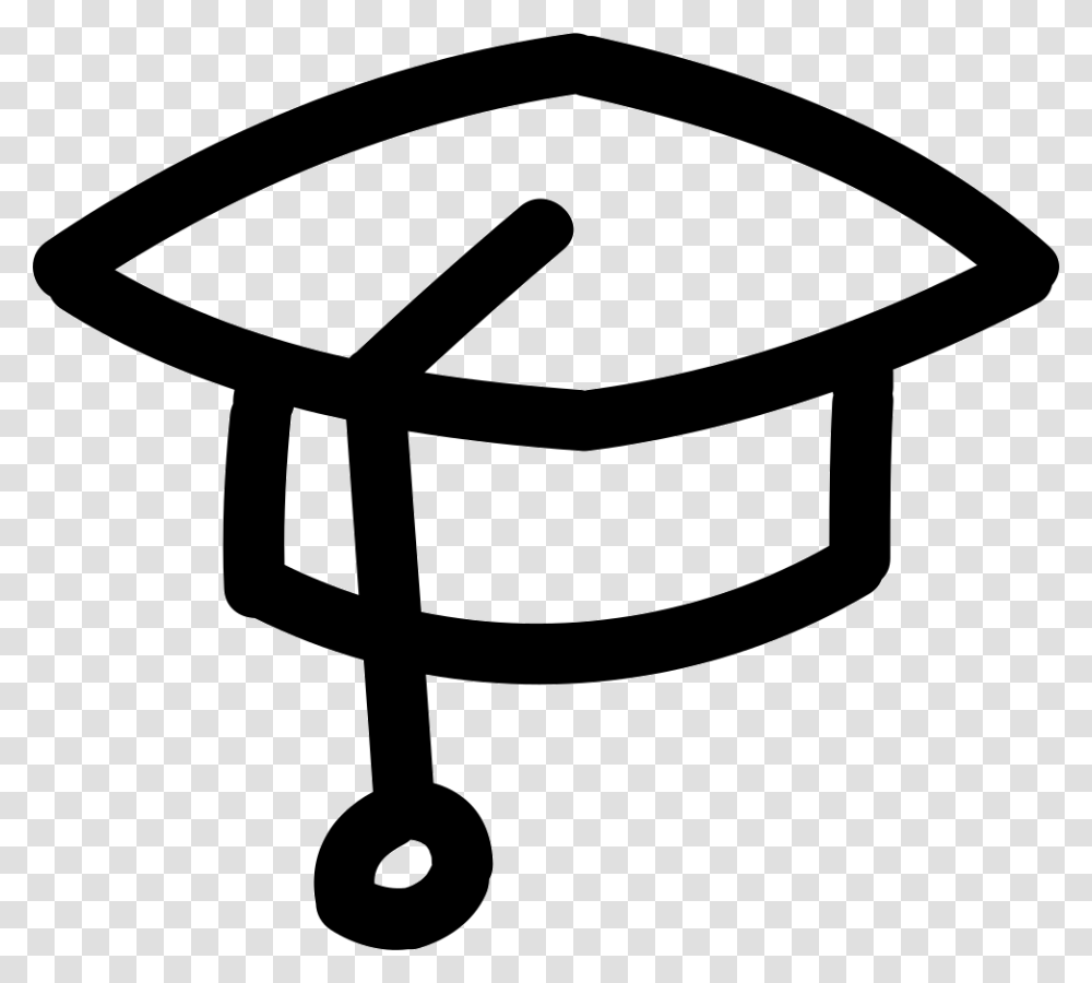 Graduate Hand Drawn Hat Outline Graduation Icon Outline, Lamp, Apparel, Helmet Transparent Png