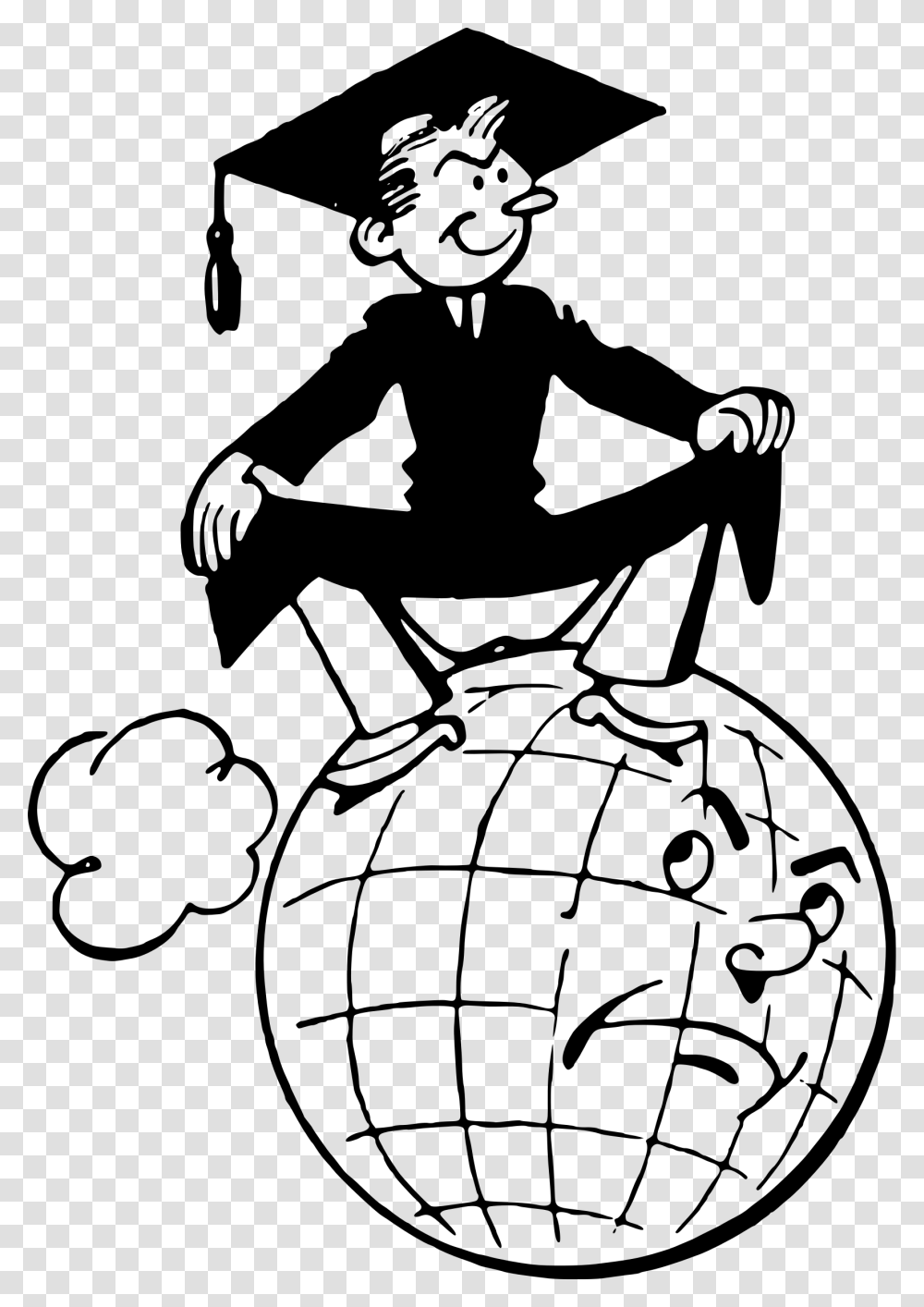 Graduate On Top Of The World Clip Arts, Gray, World Of Warcraft Transparent Png