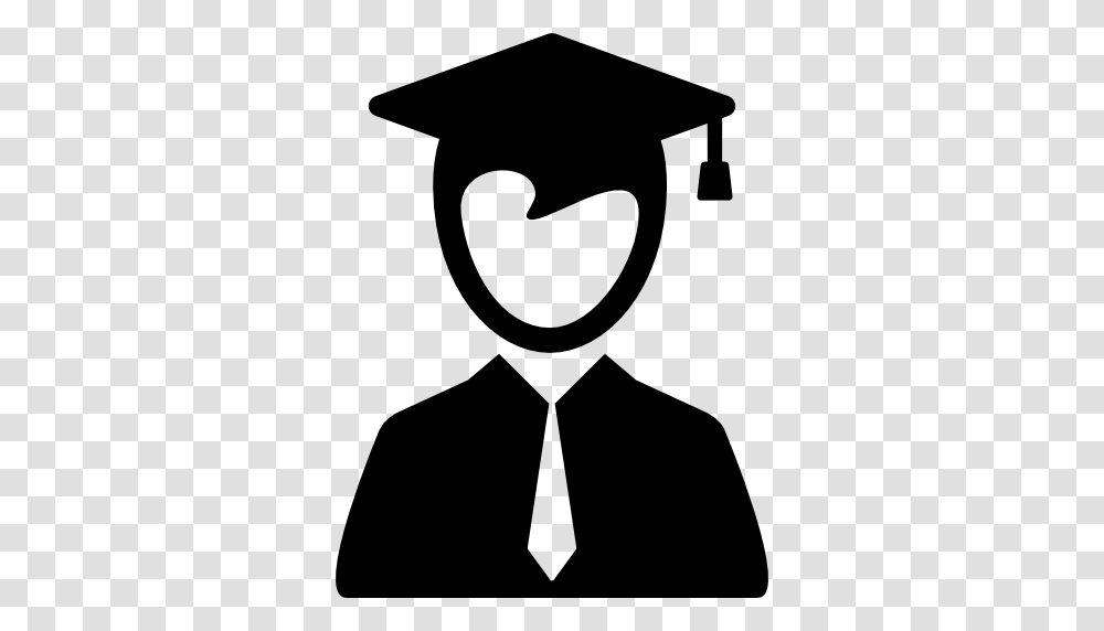 Graduate Student Avatar, Graduation, Stencil Transparent Png